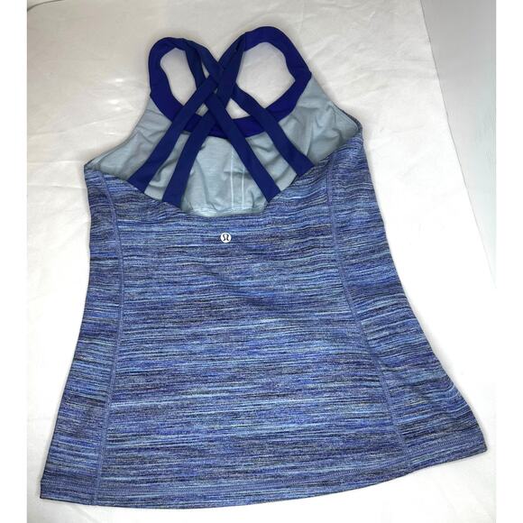 Lululemon Tops - Lululemon Enhearten Tank Space Dye Camo Caspian Blue Racerback Size 8